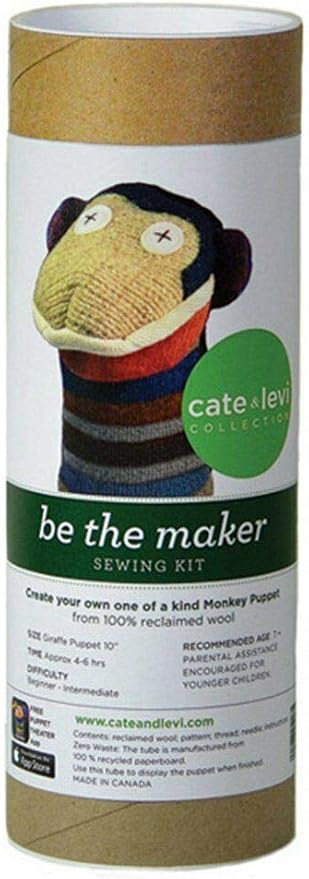 Cate & Levi - Hand Puppet Making Kit - Premium Reclaimed Wool - Machine Washable by CateLevi