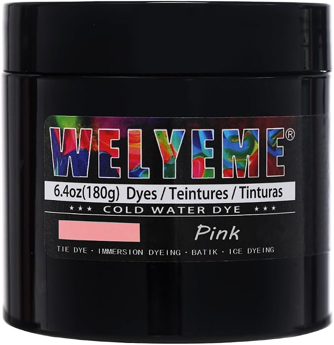 Cold Water Dye Pink, Tie Dye Powder, Fabric Dye Powder by WELYEME