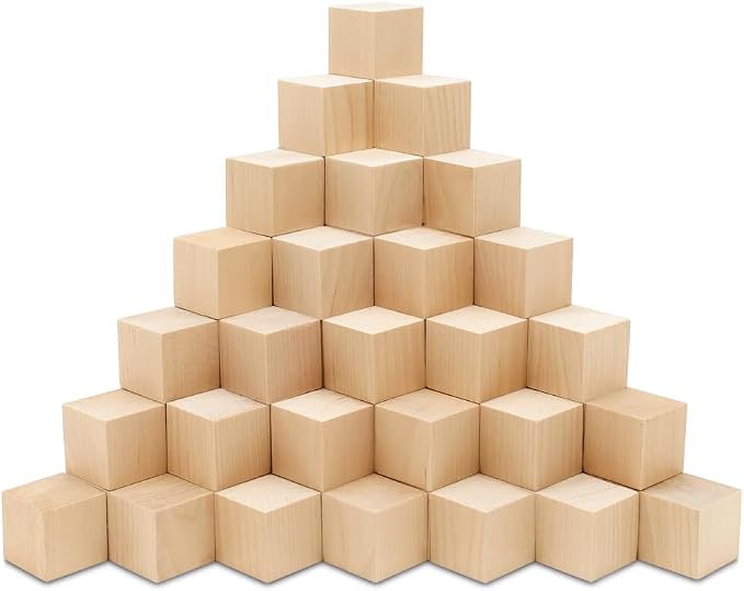 DIY Wood Cubes 1-1/4-inch, Wood Blocks by Woodpeckers