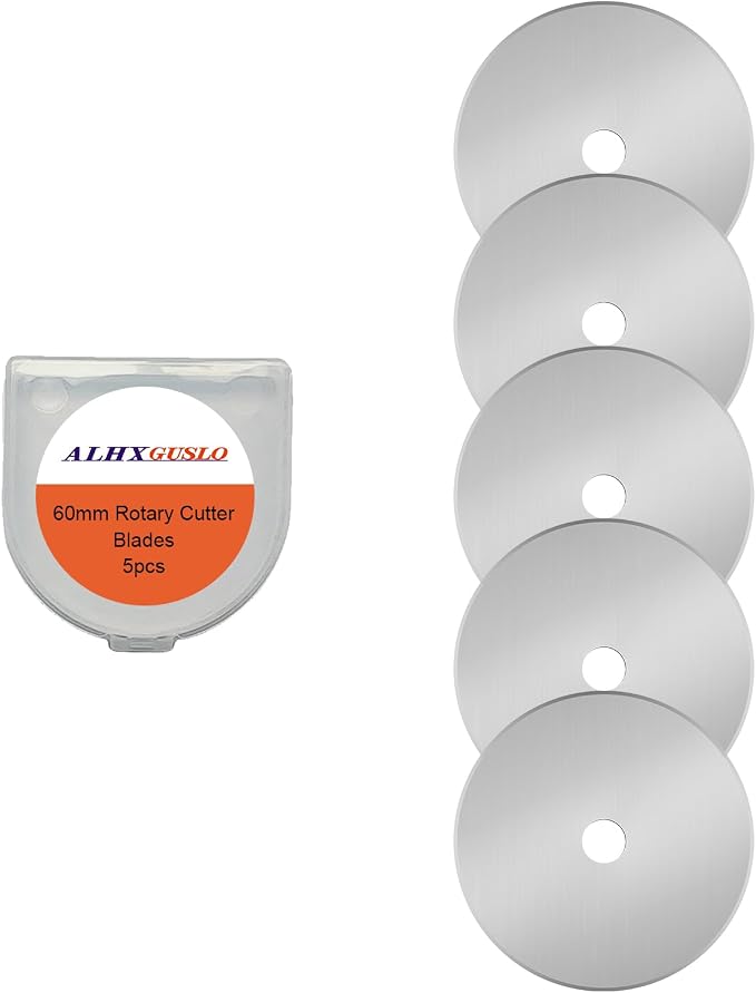 60mm Rotary Cutter Blades 5-Pack Replacement Blades Fits Fiskars, DAFA - Image 2