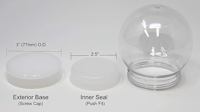 Creative Hobbies Pack of 6 4 Inch DIY Snow Globe Water Globe - Image 5