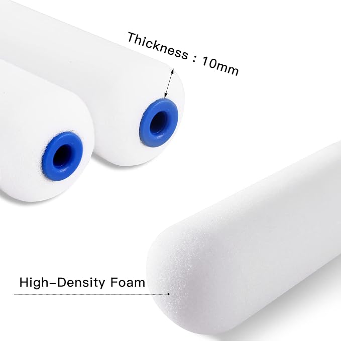 Mister Rui 4 Inch Foam Paint Roller Kit, 8 Pack - Image 5