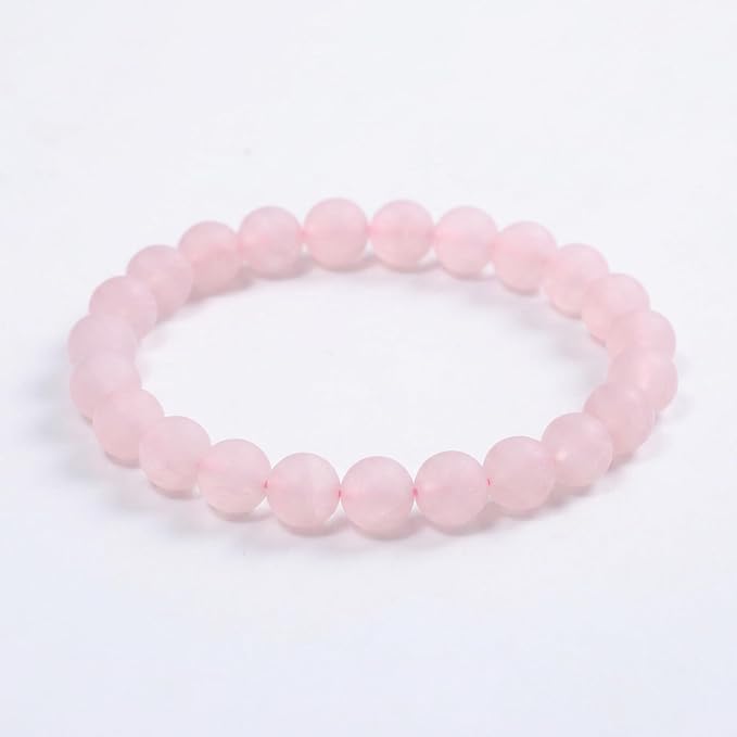 36pcs Natural Matte Pink Quartz Gemstone Beads，10mm Frosted Round Loose Stone - Image 4