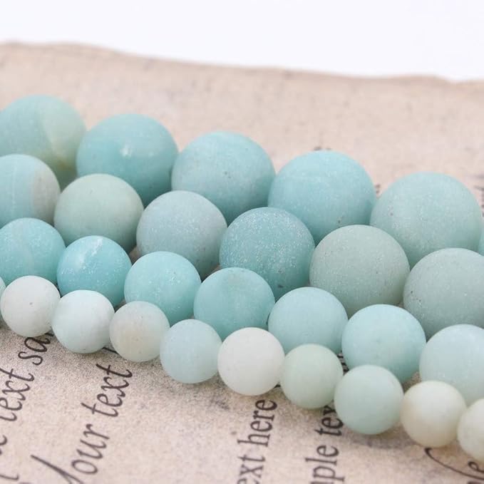 8mm Matte Light Amazonite Bead, 15-Inch Matte Round Loose Stone Beads - Image 6