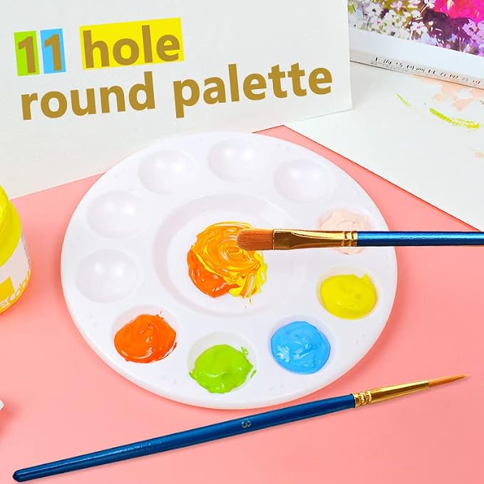 15 Pack Paint Tray Palettes for Kids, Plastic White Palettes for Students - Image 7