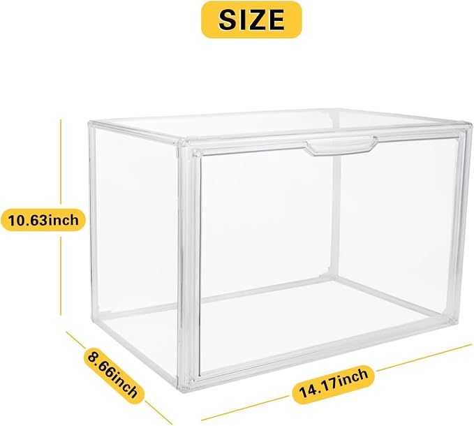 GUDEMAY Clear Stackable Plastic Storage Bins - Image 6
