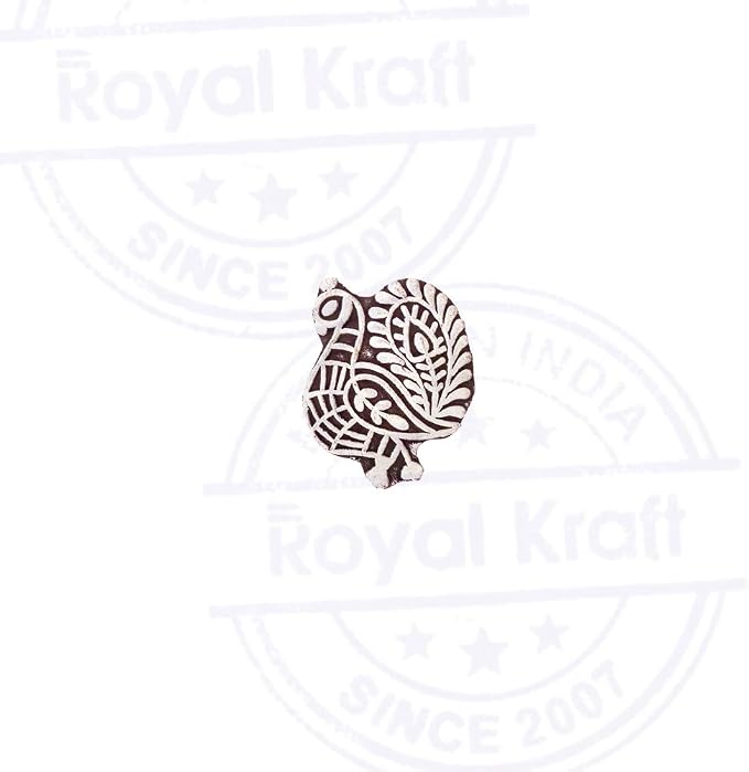 Royal Kraft Wooden Stamps DIY Fabric, Henna Printing Blocks THDtag068 - Image 2