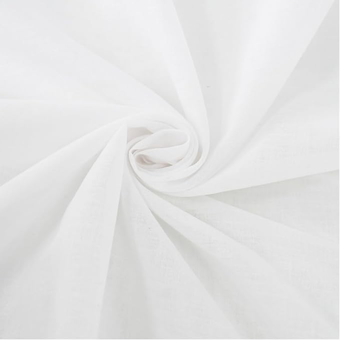 White Bandana for Tie Dye Party Supplies, Solid Color Cotton Large Headband - Image 6