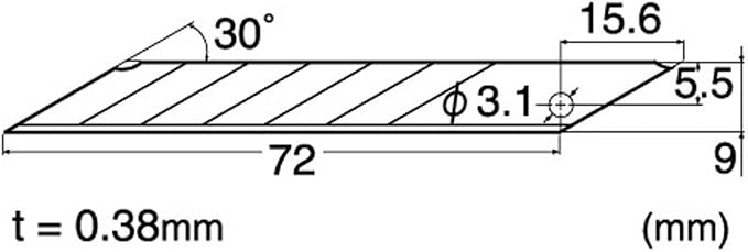 NT Cutter 9mm Snap-Off Precision Blades, 30 Degree Blade, 10-Blade/Pack - Image 3