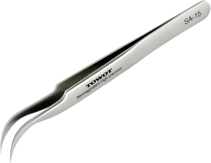 TOWOT Precision Tweezers, Stainless Steel Eagle Beak Tweezers by TOWOTPrecisionTool