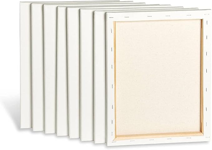 KINGART Stretched White Canvas Set – Rectangle, 11x14 Inch, Triple Gesso Primed - Image 2