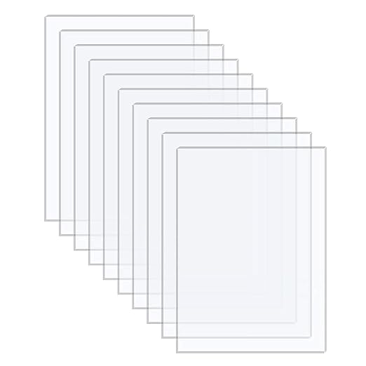 20 Pack of Acrylic Sheets 8x10-0.043" Thick Clear Extruded Plexiglass Sheets by Langaelex