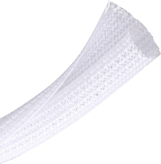 25ft - 1.25 inch Braided Cable Management Sleeve Cord Protector - Self-Wrapping by CrocSee