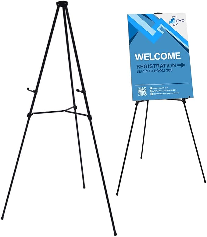 Audio-Visual Direct Lightweight Aluminum Telescoping Display Easel, 70 Inches by Audio-VisualDirect