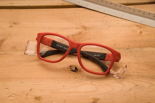 MAGID Y50 Safety Glasses for Construction | Red Frame — 48-Pack, ANSI Z87.1+ - Image 4