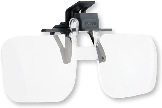Carson Clip and Flip 2x Power Magnifying Lens | Handsfree Wearable Magnifier by Carson