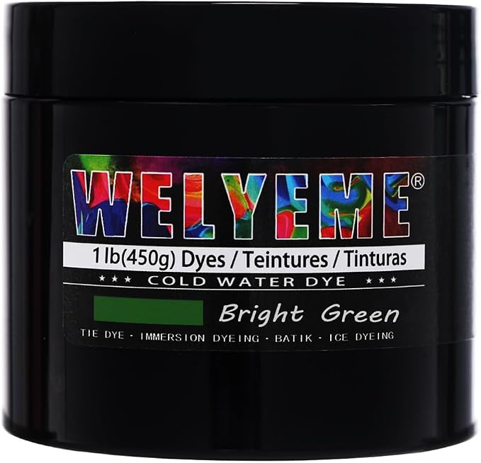 Cold Water Dye Green 1lb, Tie Dye Powder, Fabric Dye Powder by WELYEME