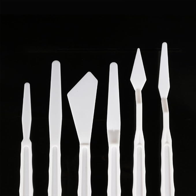5 Sets 30Pcs Plastic Spatula Palette Knives, Palette Knife Set Thin and - Image 5