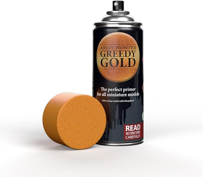 The Army Painter Colour Primer Greedy Gold, 400 mL Acrylic Spray Primer by TheArmyPainter