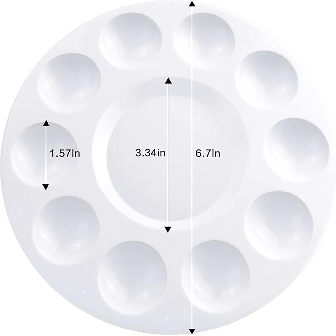 21pcs Paint Tray Palettes, Plastic White Palettes - Image 4