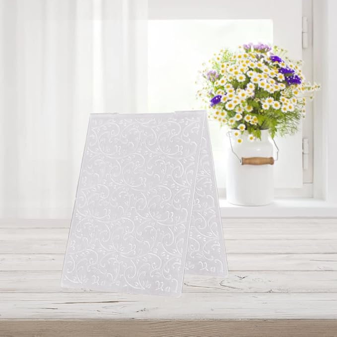 3-D Textured Impressions Background Embossing Folder, Lace Vine Pattern Plastic - Image 5