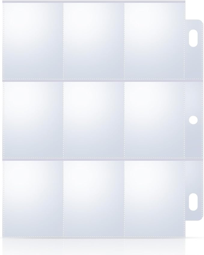40 Pack 9 Pocket Trading Card Sleeves, Double-Sided Baseball Card Sleeves by Unknown