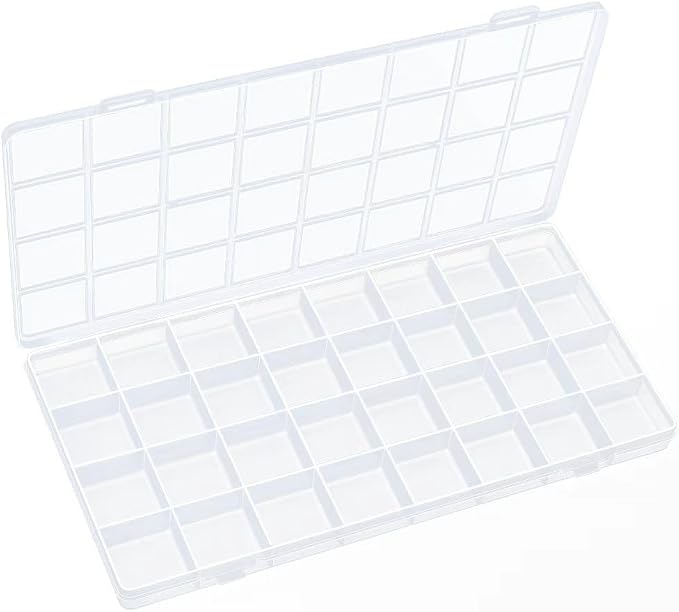 IOOLEEM 32 Grids Plastic Bead Organizer Box, Organizer Container Storage Box by IOOLEEM