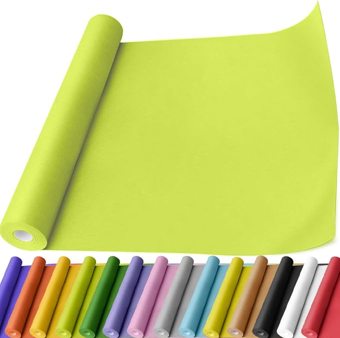 PerkHomy Neon Green Kraft Paper Roll 17.5" x 760" by PerkHomy