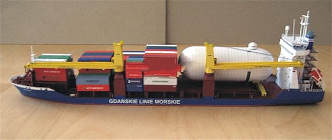 MOUDOAUER 1/400 Polish Gdansk Cargo Ship Paper Model Set - Image 4