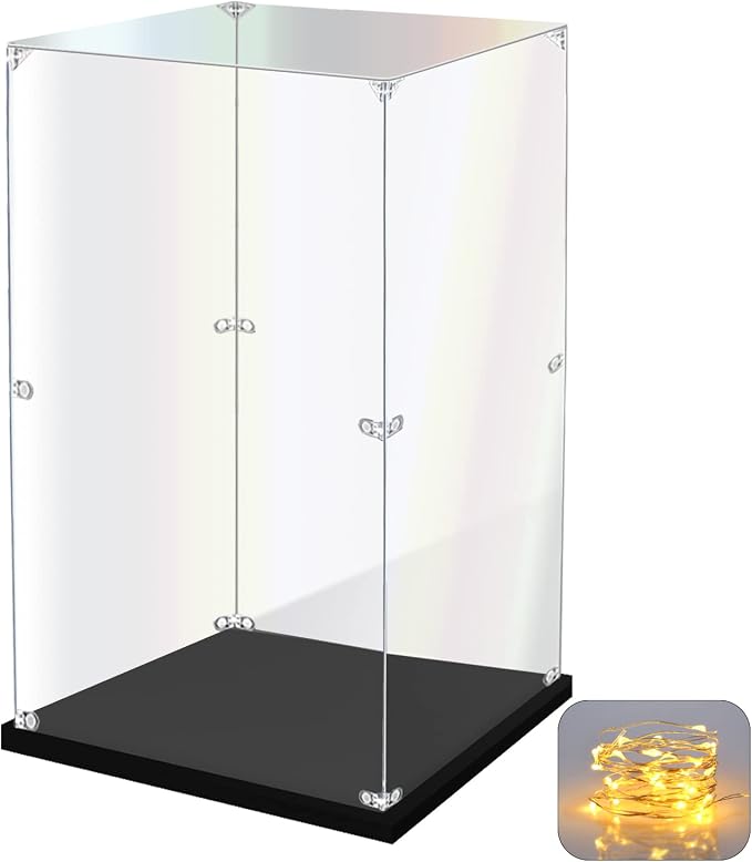 KOLIPI Acrylic Display Case for Collectibles Assemble Clear Acrylic Display Box by KOLIPI