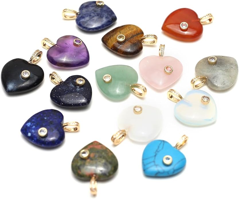 LE SKY Natural Stone Pendants Healing Crystal Gemstones by LE+SKY