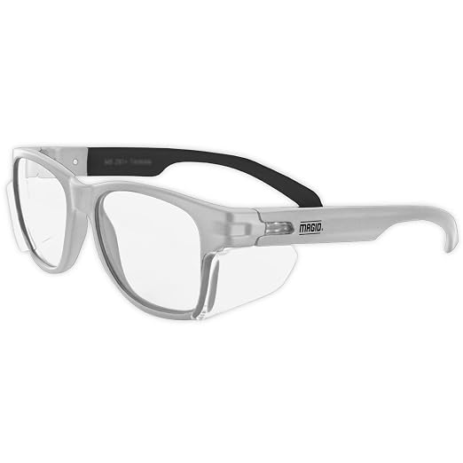MAGID Y50 Safety Glasses for Construction | White Frame — 72-Pack, ANSI Z87.1+ by MagidGloveSafety