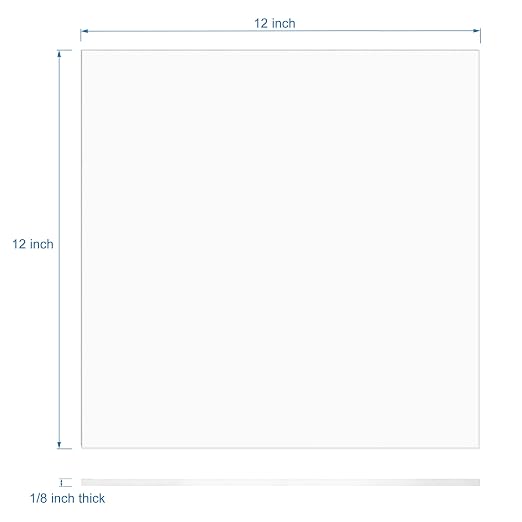 KAITELA Clear Cast Acrylic Sheet 12" x 12" x 1/8" Thick, Display Projects - Image 3