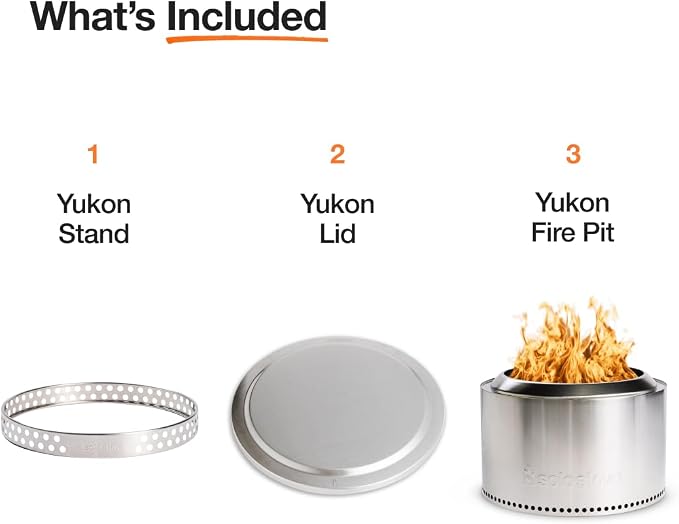Solo Stove Yukon Essential Bundle | Portable Smokeless Fire Pit Stainless Steel - Image 3