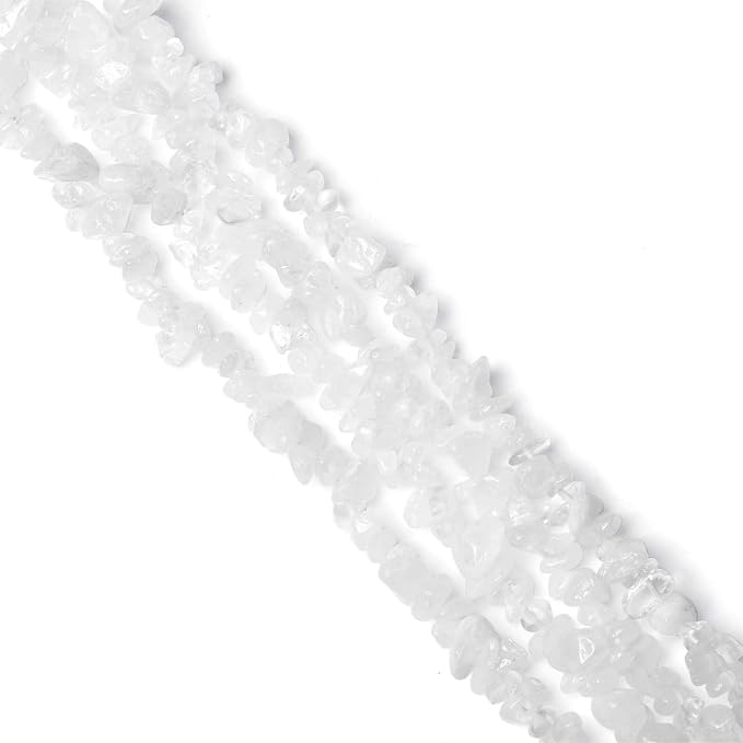 LAIDANLA Clear Quartz 400pcs Natural Chip Stone Beads 5-8mm Healing Crystal - Image 2