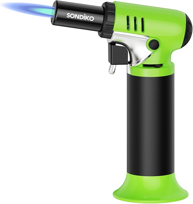 Sondiko Butane Torch with Fuel Gauge, Refillable Soldering Torch Lighter with by Sondiko-Since1991