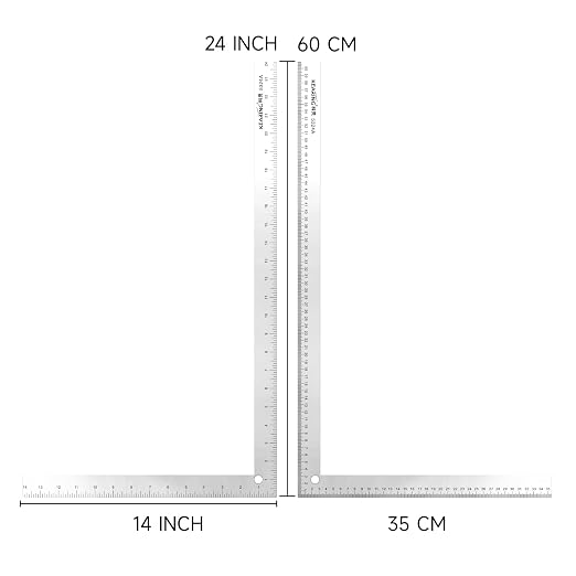 KEARING 24"x14" L-Square Ruler Other Sided Metric 60x35cm - Image 2