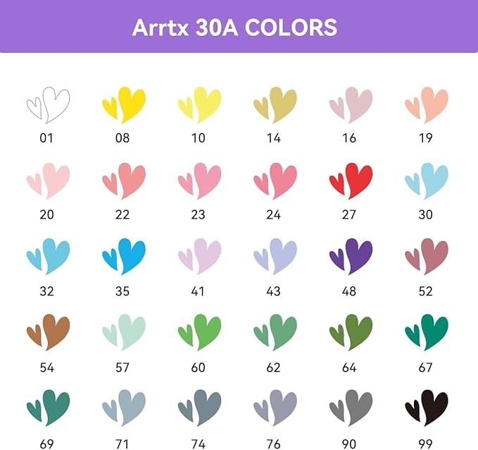 Arrtx Acrylic Markers 30A, Brush Tip Acrylic Paint Pens Markers - Image 4