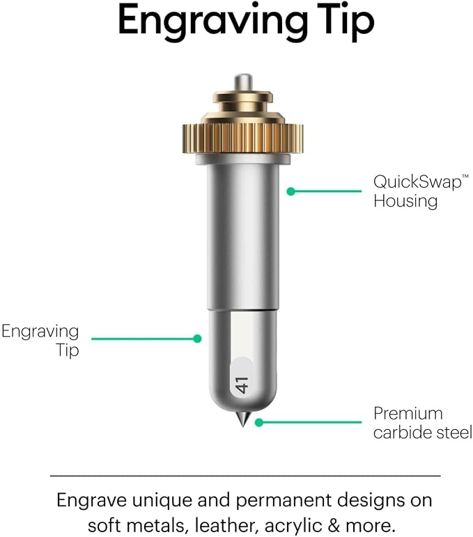 Cricut Engraving Tip + QuickSwap Housing, Premium Carbide Steel Engraving Tip - Image 2