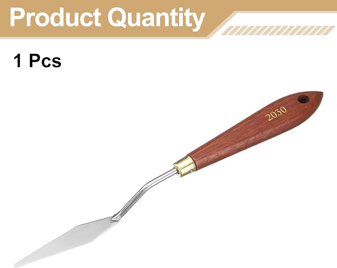 HARFINGTON Palette Knife Painting Tool 2.76" x 0.59" Stainless Steel Teardrop - Image 3