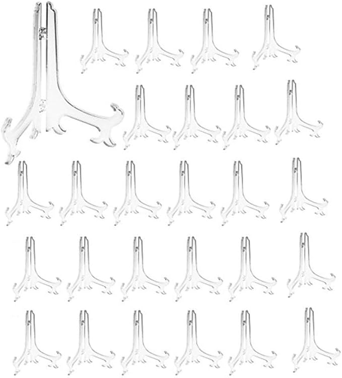 Artliving 6 Inch Acrylic Card Display Stands, Small Plastic Easels and by Artliving