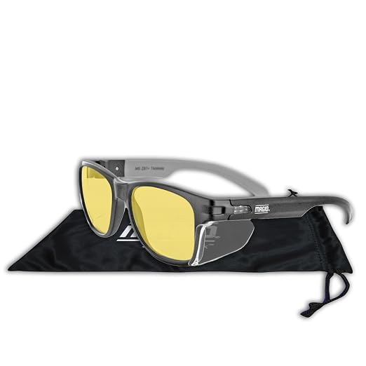 MAGID Y50 Safety Glasses for Construction | Black Frame — 24-Pack, Amber Lens | - Image 3
