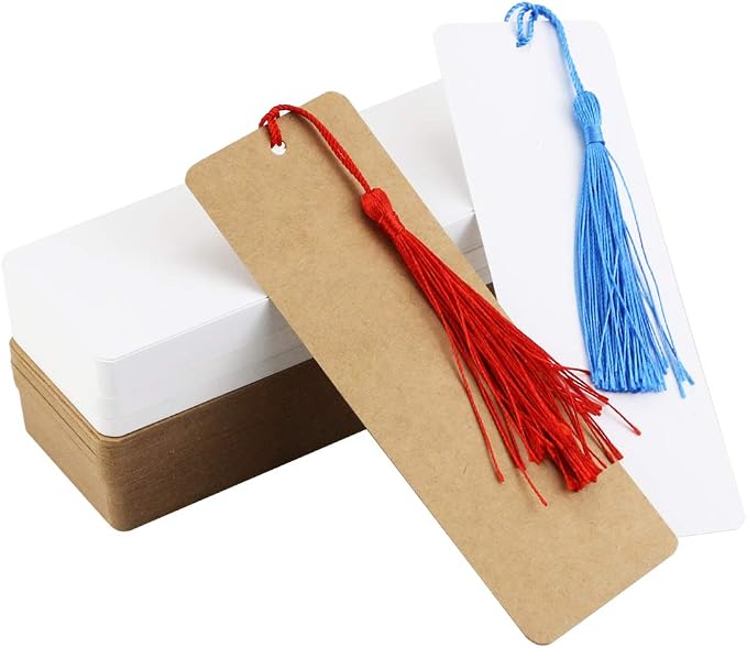 120 Pcs Kraft Paper Blank Cardstock Bookmarks, Paper Bookmarks - Image 3
