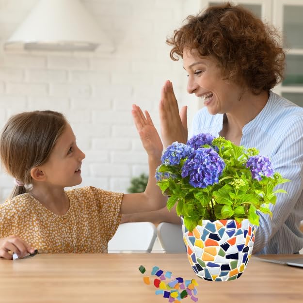 jiezaidada DIY Mosaic Planter Kit – All-in-One Ceramic Tile Craft - Image 6