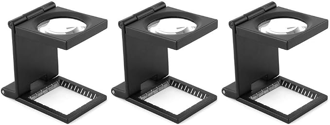 Three- Folding Magnifier with Scale 10X Magnifiation Optical Lens 28mm Three by RongonPrecisionToolsBetterWork
