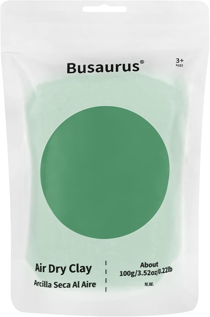 100g Forest Green Air Dry Foam Clay, DIY Magic Model Clay by BusaurusToys