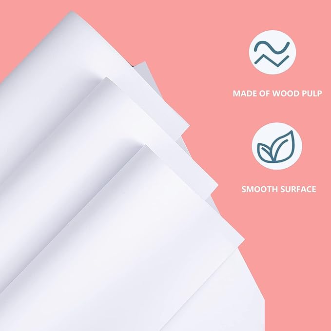 300 Sheets Arts Craft Paper for Drawing 18” x 24” White Construction Paper for - Image 3