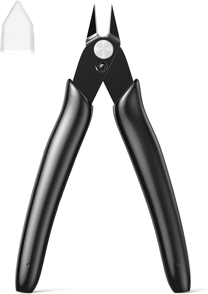 BOENFU Small Wire Cutters Diagonal Flush Cutters 5" Black | by BOENFU