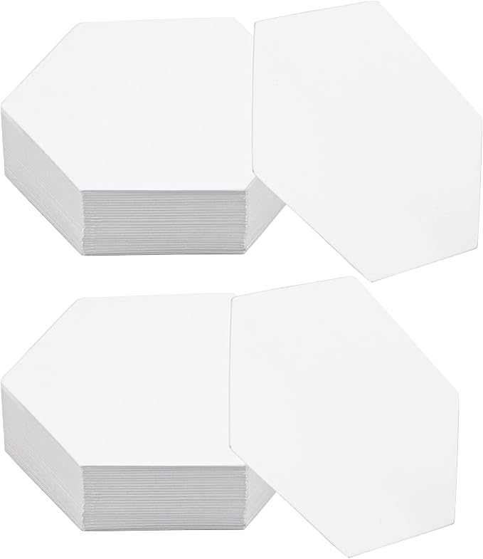 200 Count Paper Piecing Shapes Hexagon Paper Piecing Templates Quilting by Veroave