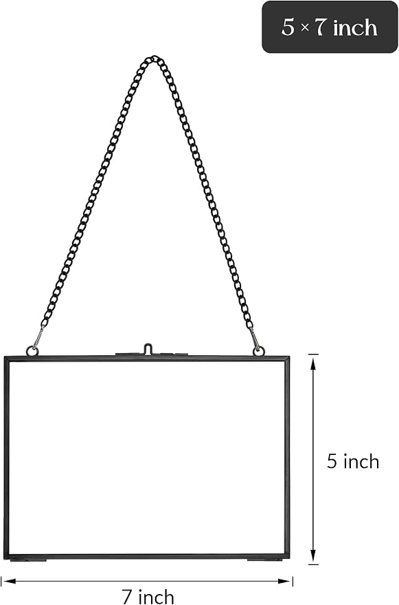 REDHUGO Hanging Pressed Flower Frame Handmade, Double Glass Picture Frame - Image 6